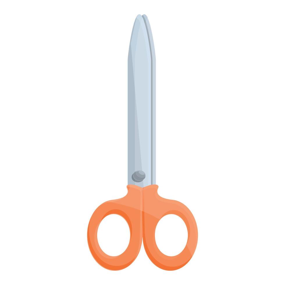Sewing scissors icon, cartoon style vector