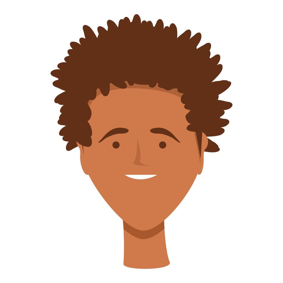 vector de dibujos animados de icono de rastas cortas. estilo afro