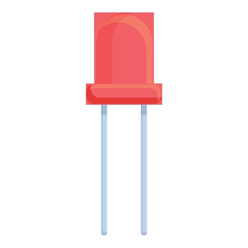 Electronic resistor icon, cartoon style vector