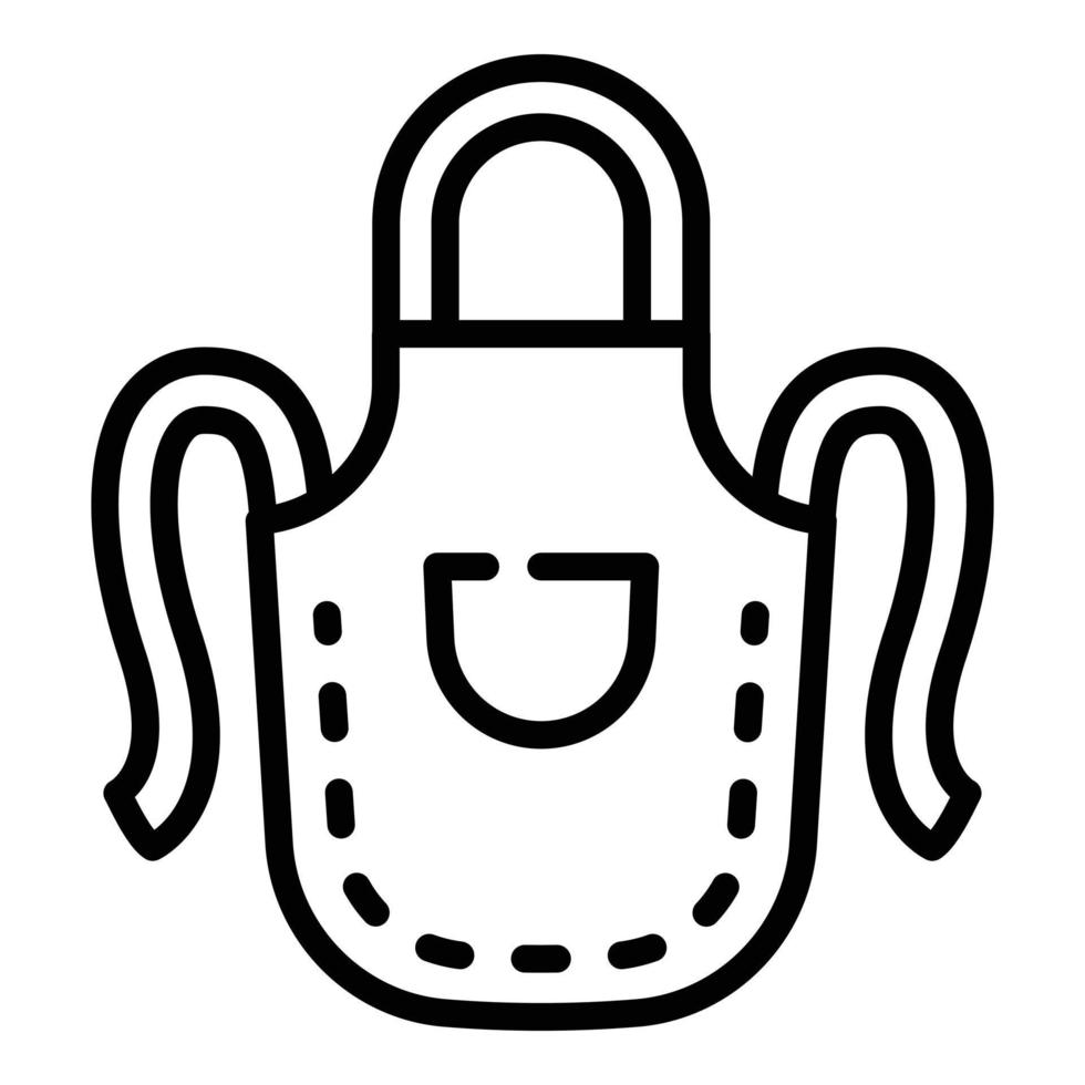 Garden apron icon, outline style vector