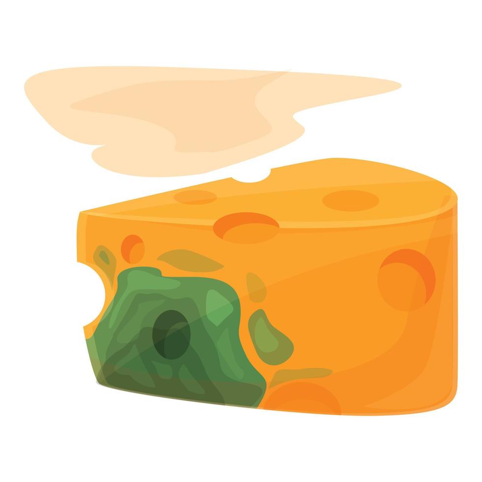 Contaminated cheese icon cartoon vector. Food bacteria vector