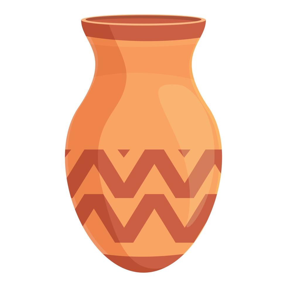 Amphora element icon, cartoon style vector