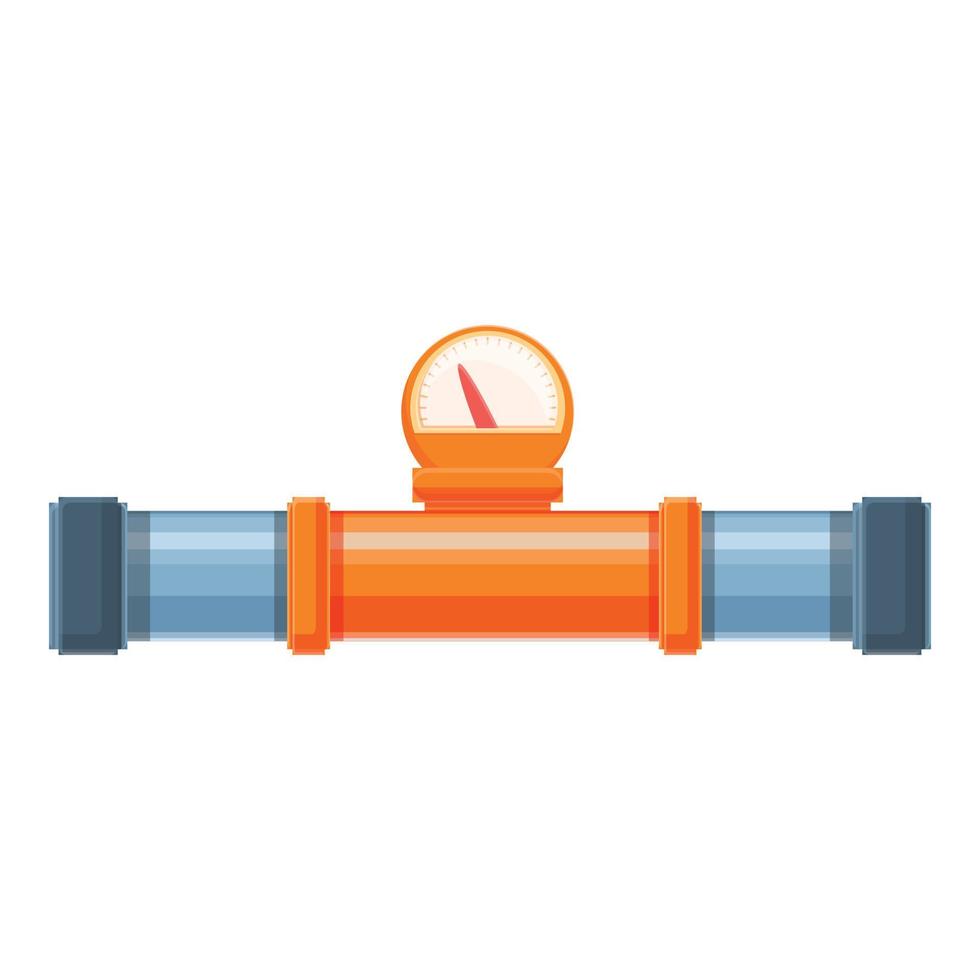 Hot water pipe icon, cartoon style vector