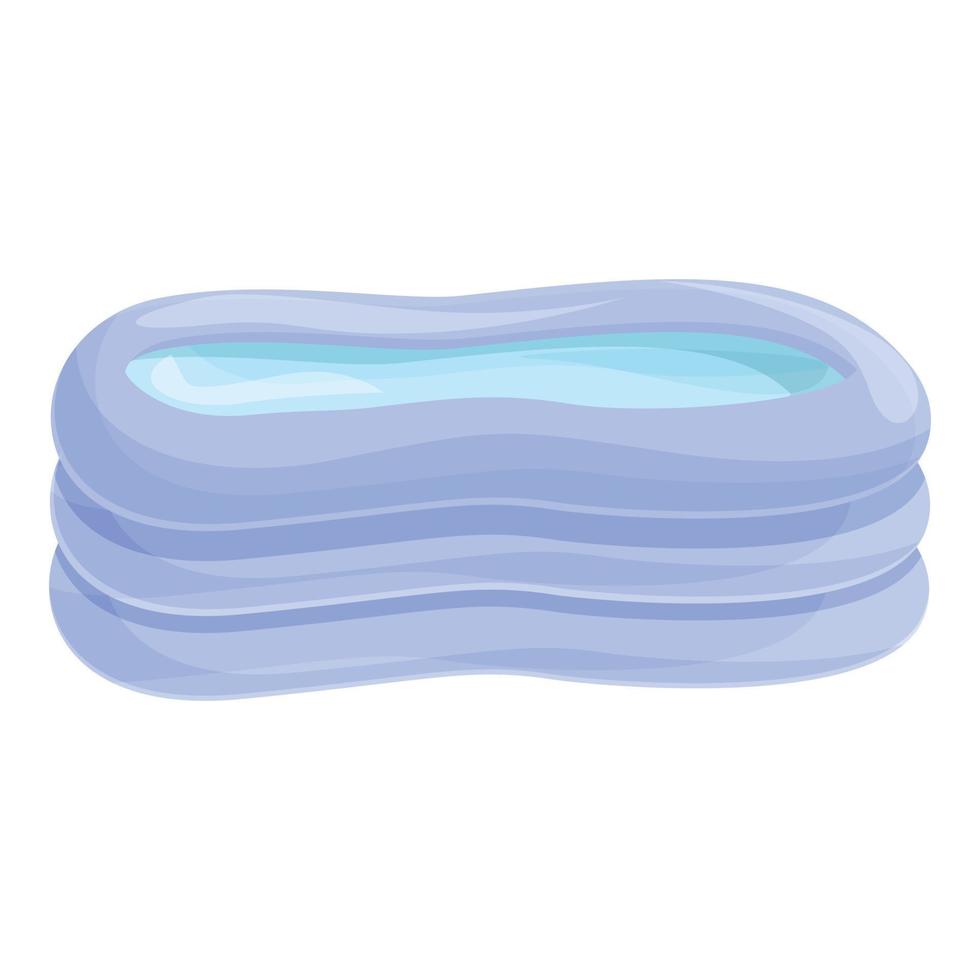 vector de dibujos animados de icono de piscina inflable de aire. nadar en la playa