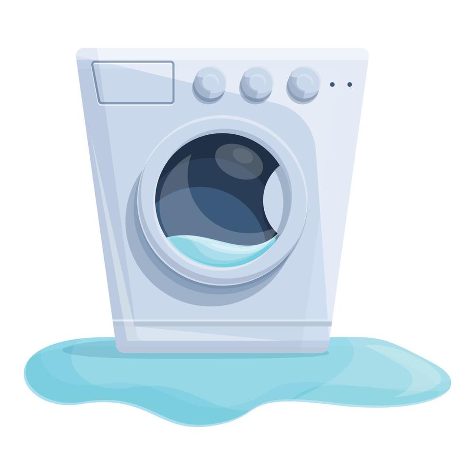 Clothing broken washing machine icon, cartoon style vector