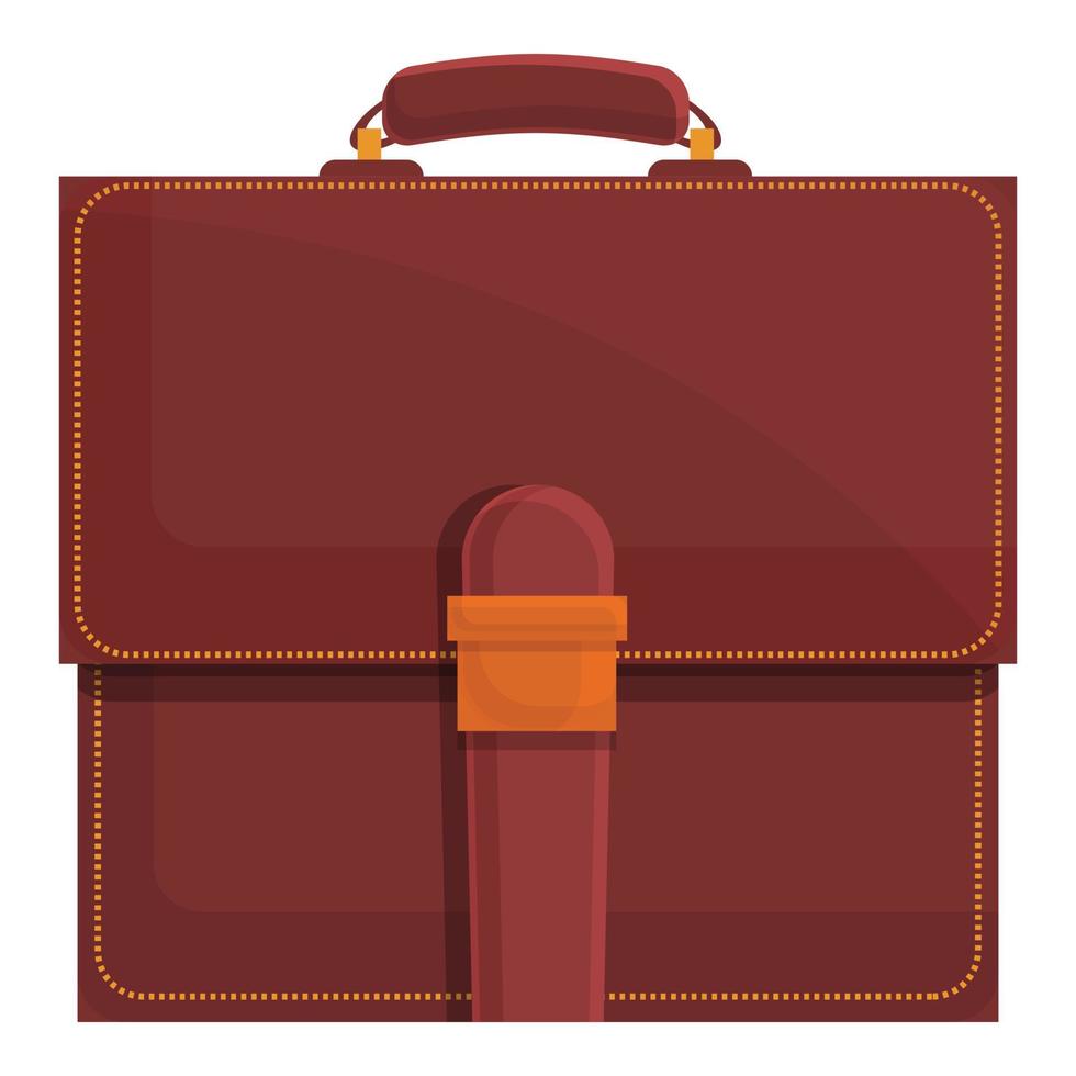 Office briefcase icon, cartoon style vector