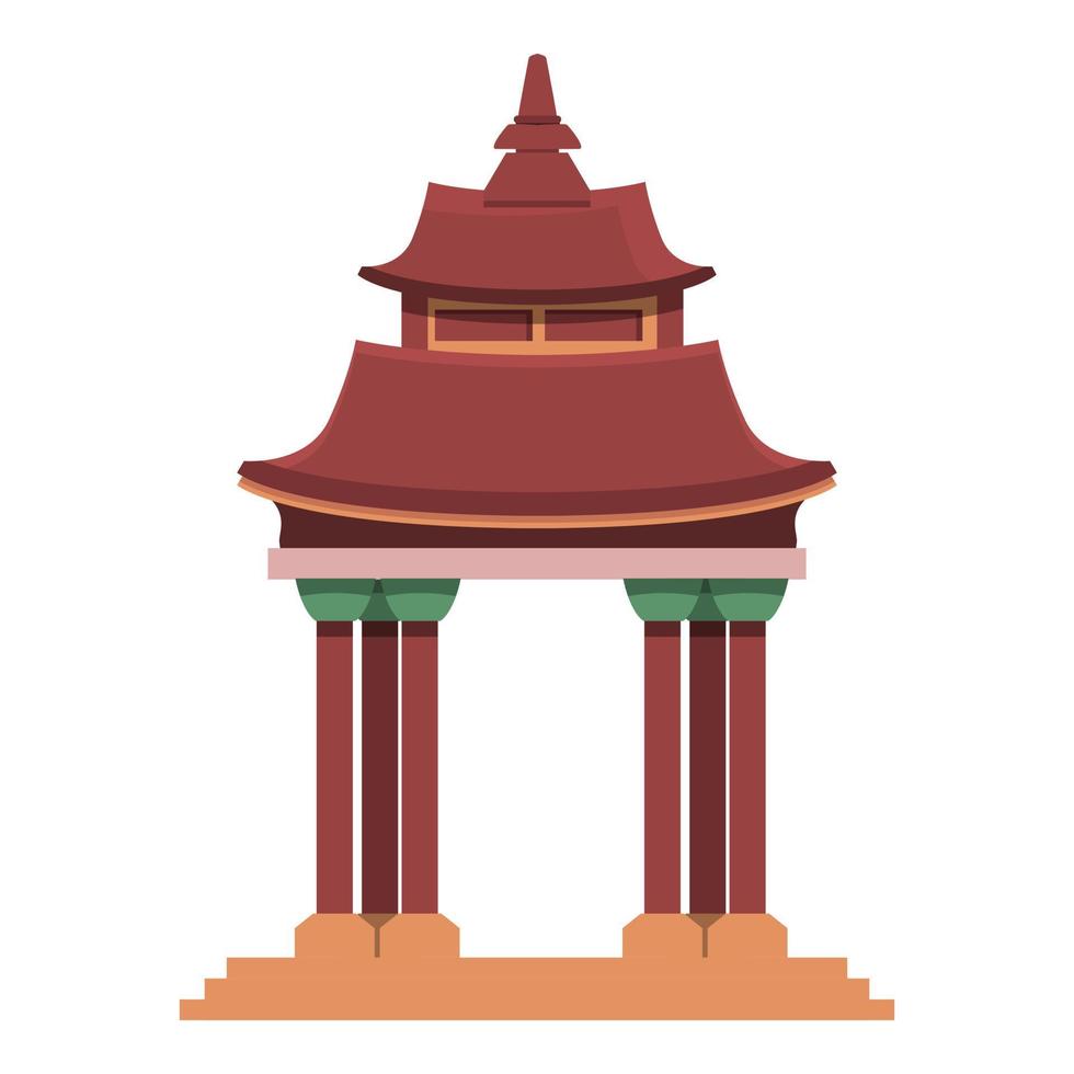 vector de dibujos animados de icono de pagoda asiática. edificio chino