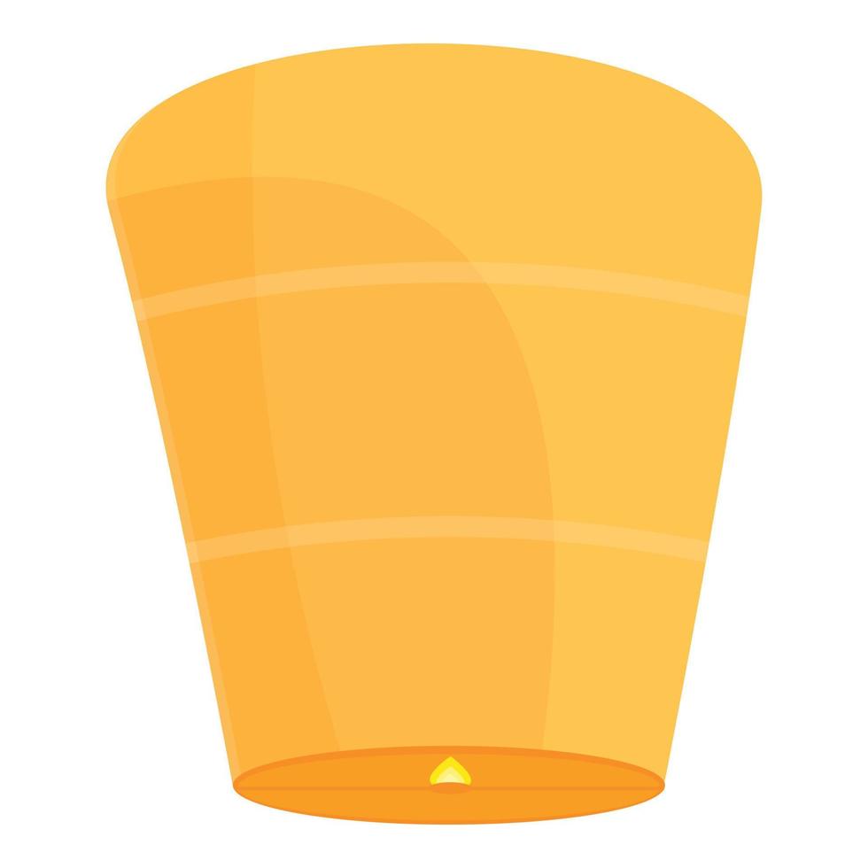 Festival floating lantern icon, cartoon style vector