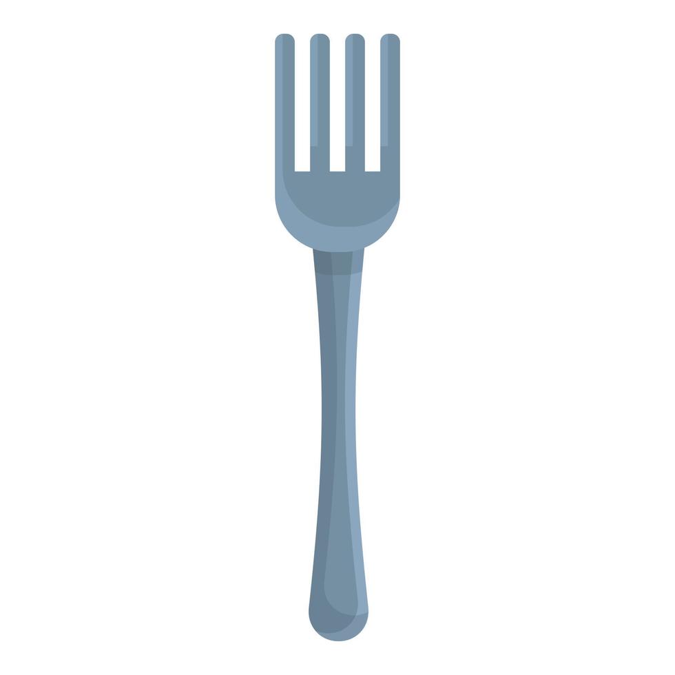 Hiking fork icon, cartoon style vector