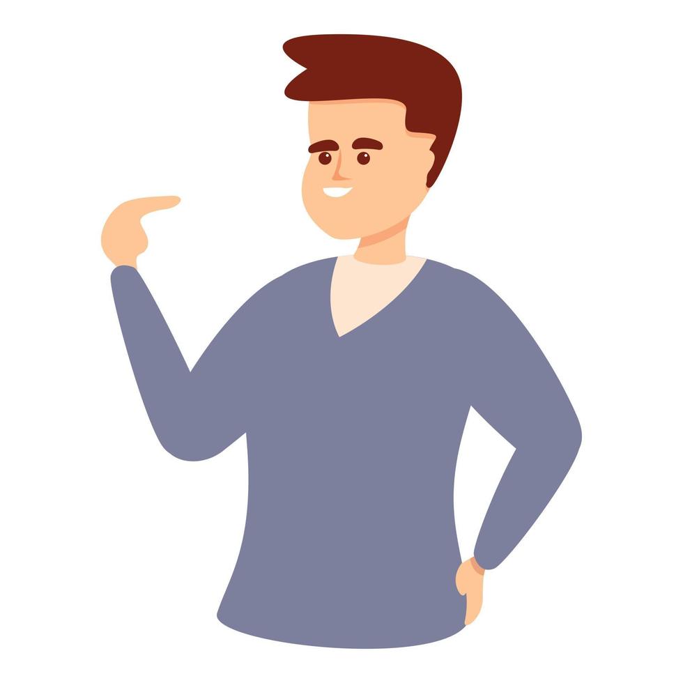 Human narcissism icon, cartoon style vector