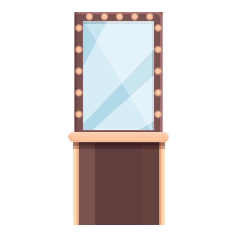vector de dibujos animados de icono de espejo de salón. peluquero de belleza