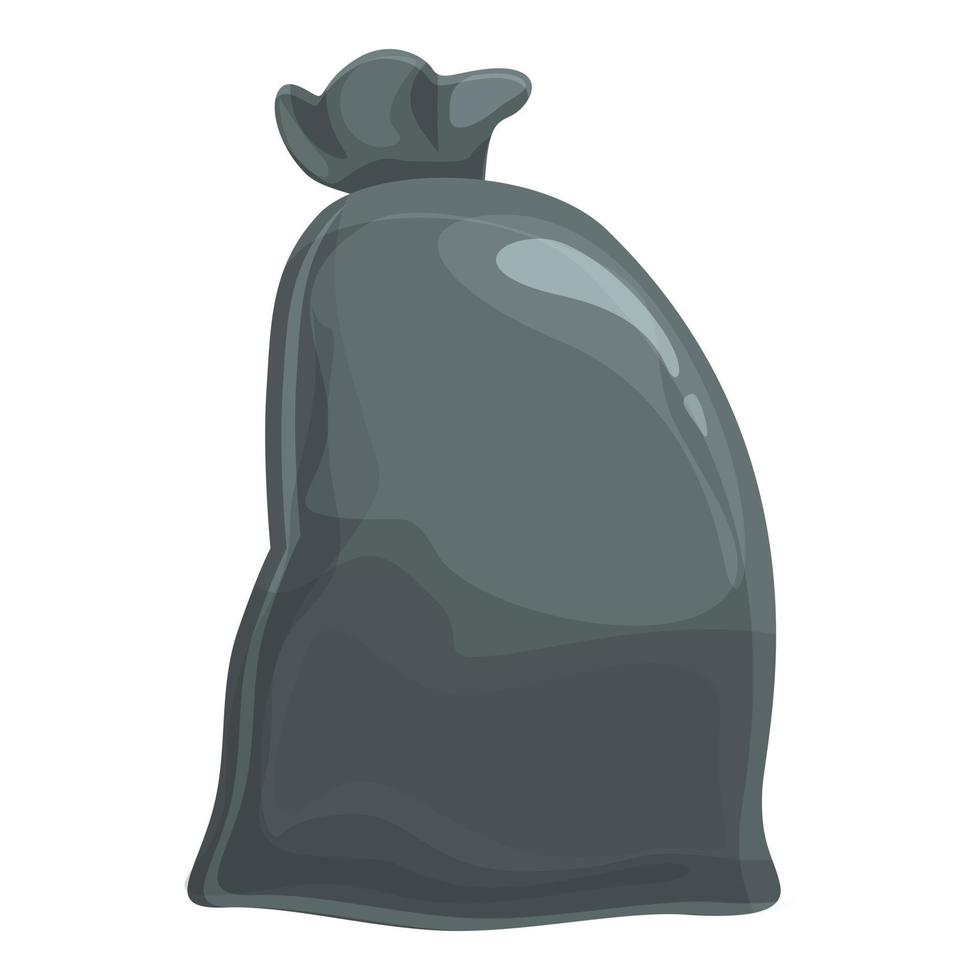 vector de dibujos animados de icono de bolsa de basura de suciedad. tacho de basura