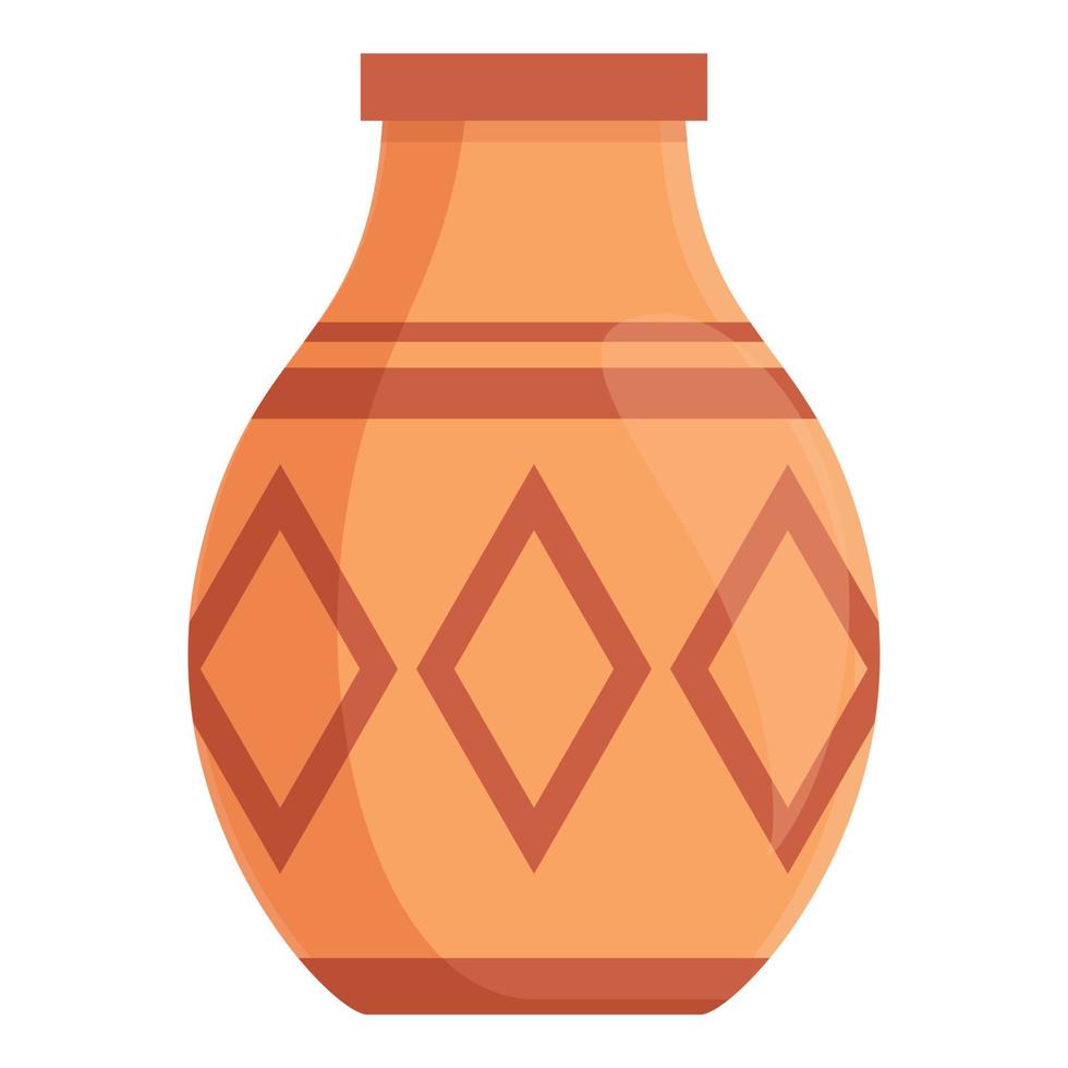 Amphora culture icon, cartoon style vector