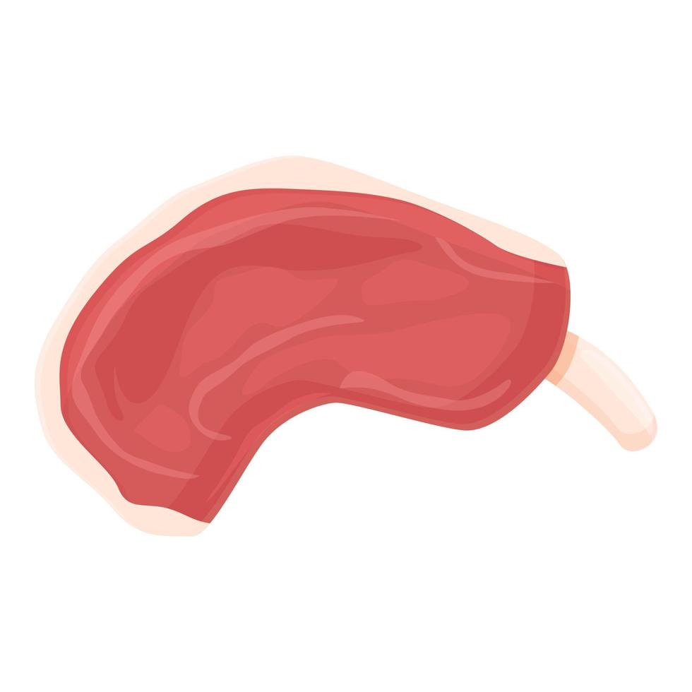 Food steak icon cartoon vector. Pork beef vector