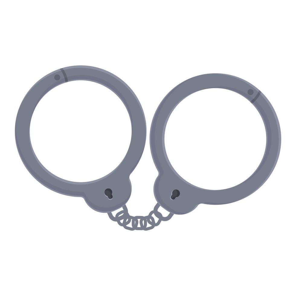 Arrest handcuff icon cartoon vector. Police crime vector