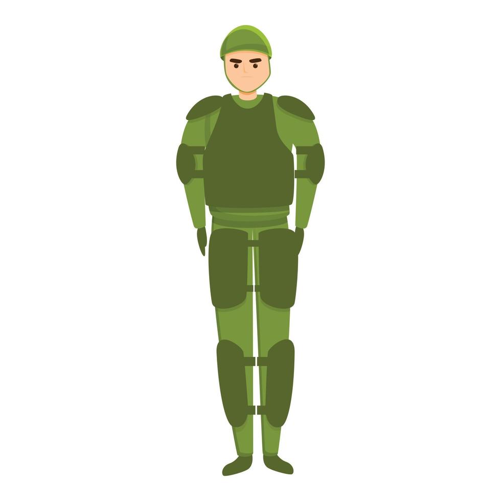 icono de uniforme militar especial, estilo de dibujos animados vector