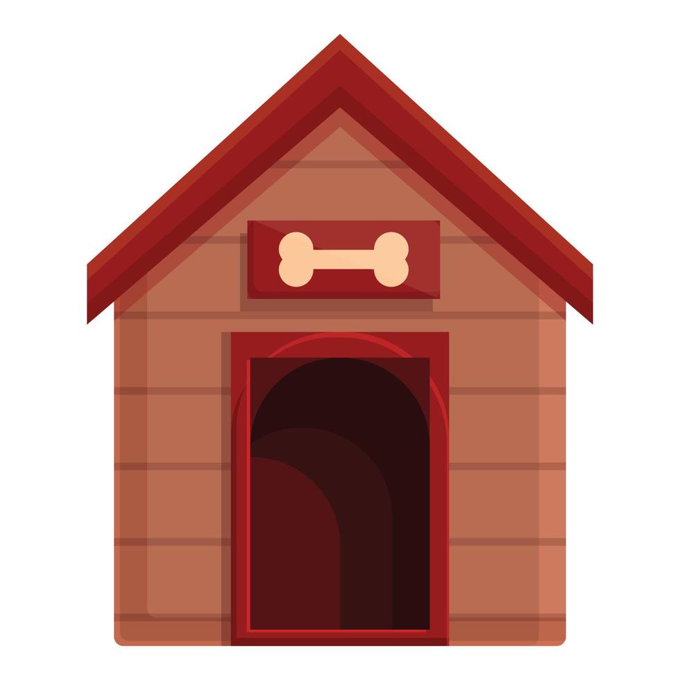Doghouse icon cartoon vector. Dog kennel house vector