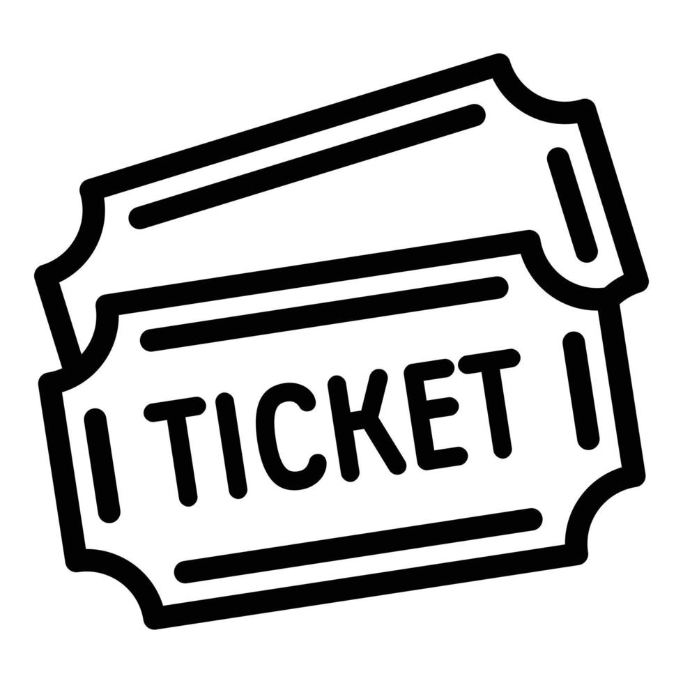 Museum tickets icon, outline style vector