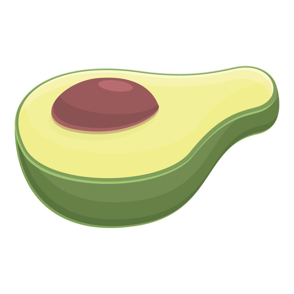 Nutrient avocado icon, cartoon style vector