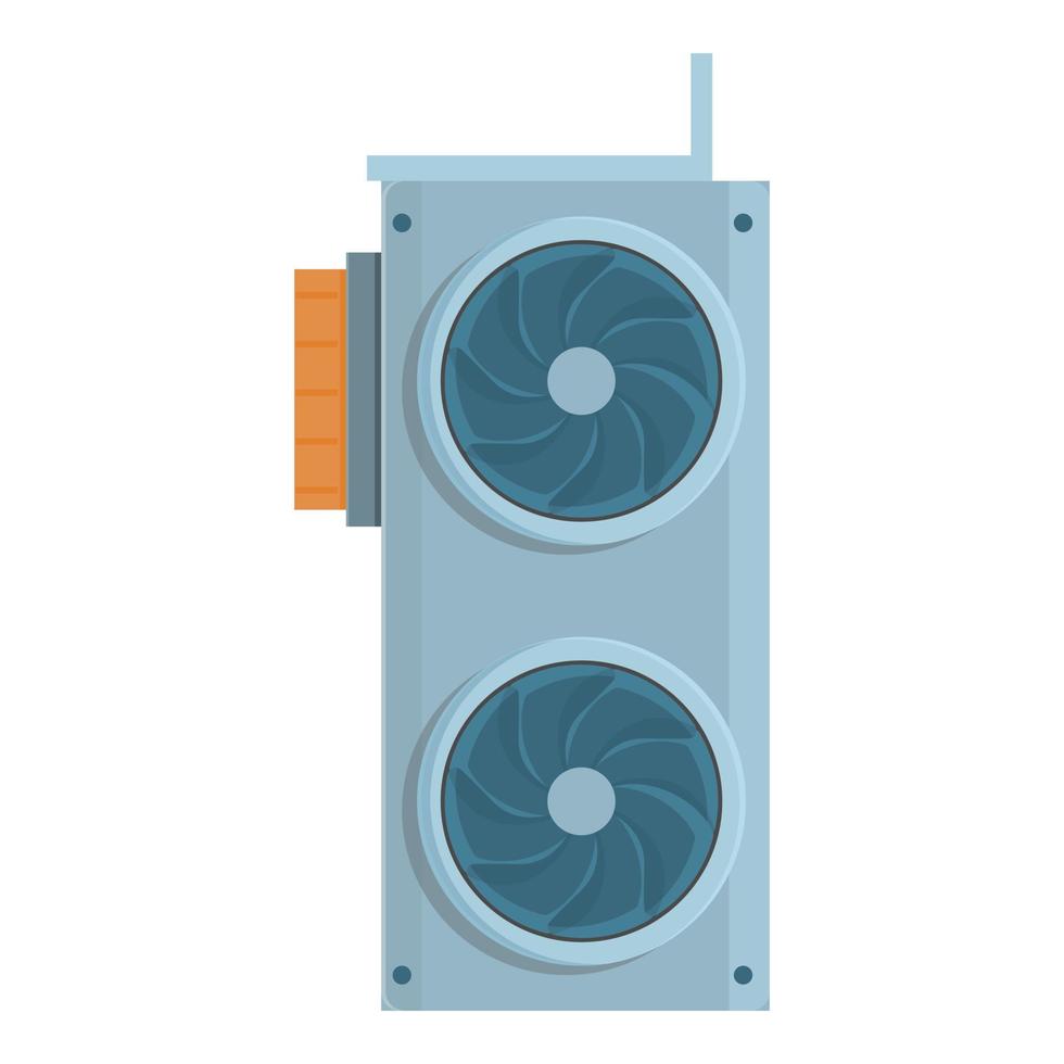 icono de dispositivo gpu, estilo de dibujos animados vector