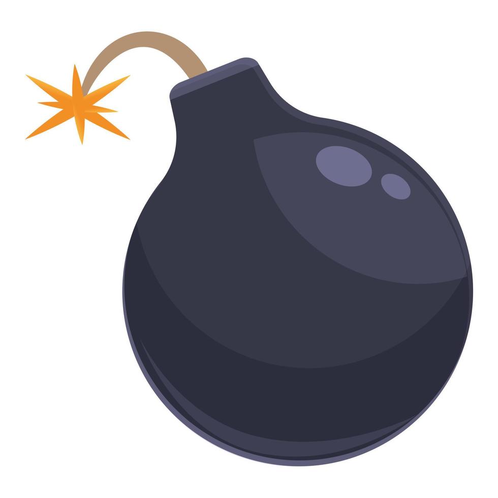 Gameplay bomb icon cartoon vector. Game ui vector