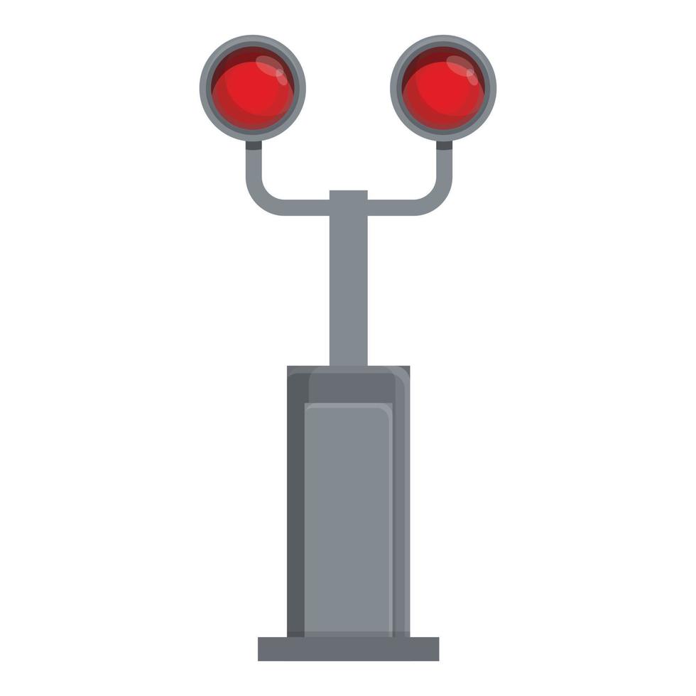 Railway signal icon cartoon vector. Train rail vector