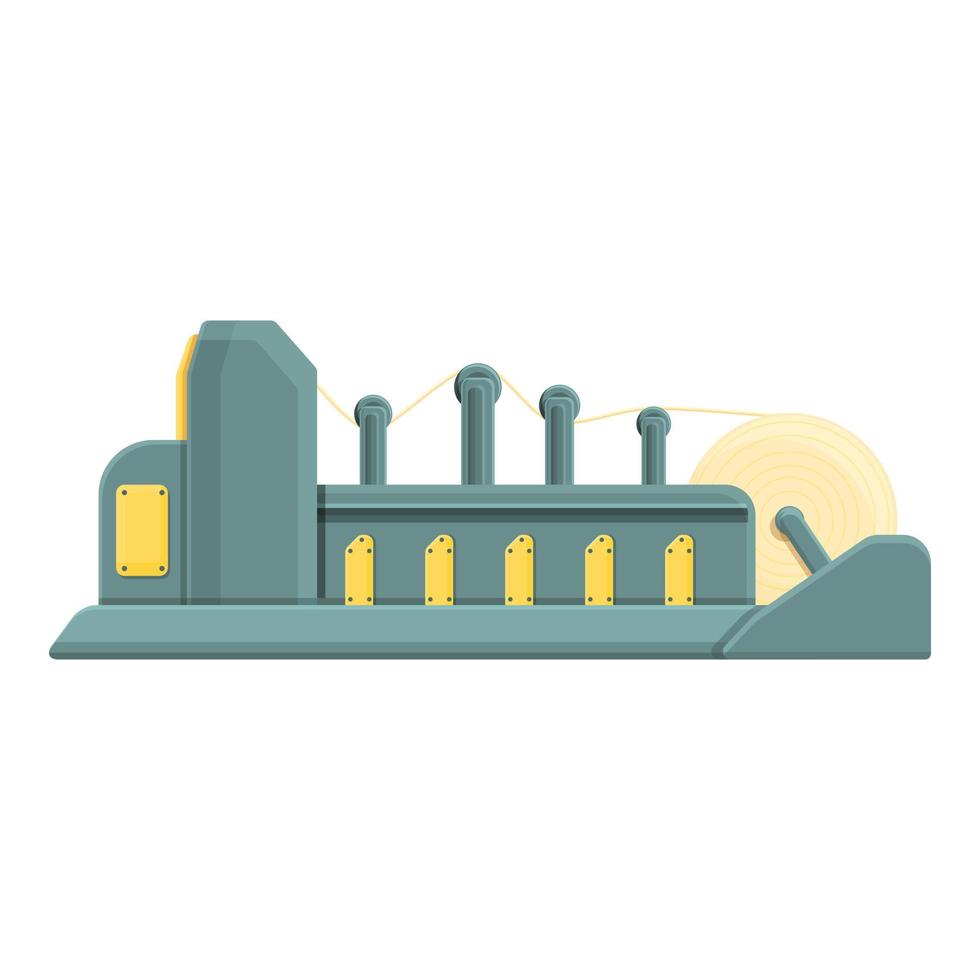 Paper production manufacturing icon, cartoon style vector