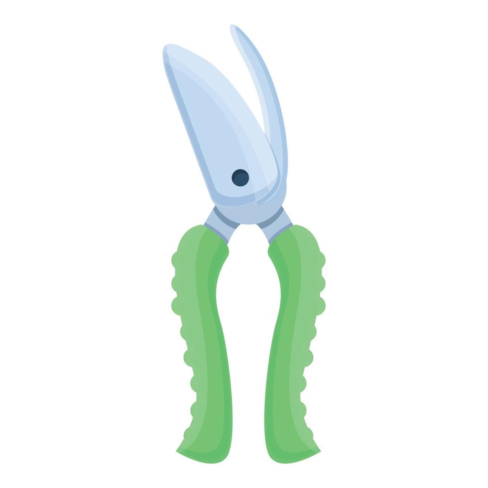 Secateurs icon, cartoon style vector