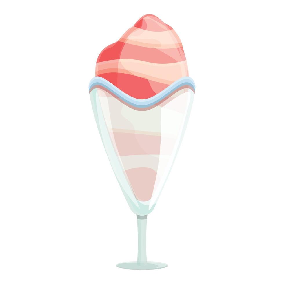 Mixed ice cream icon, cartoon style vector