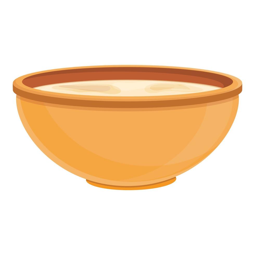 Turkish bowl soup icon, cartoon style vector