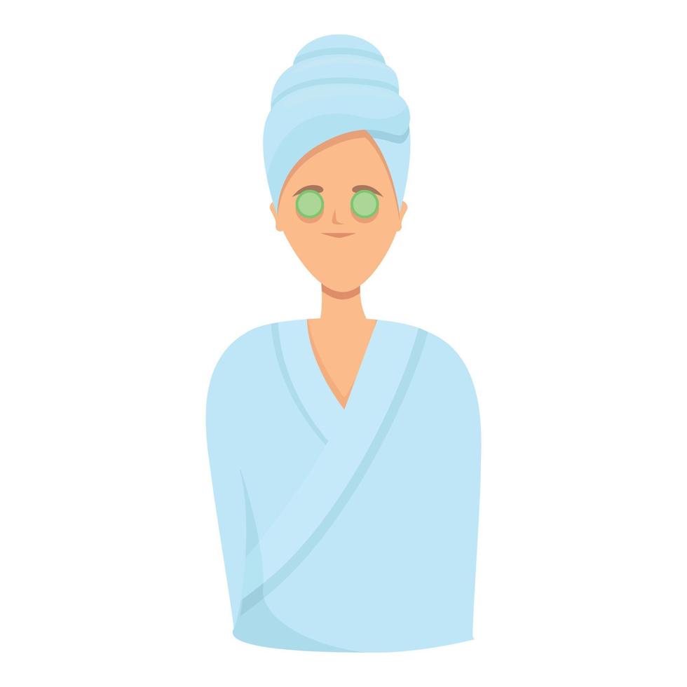 Anti-aging procedure icon cartoon vector. Cosmetic face vector