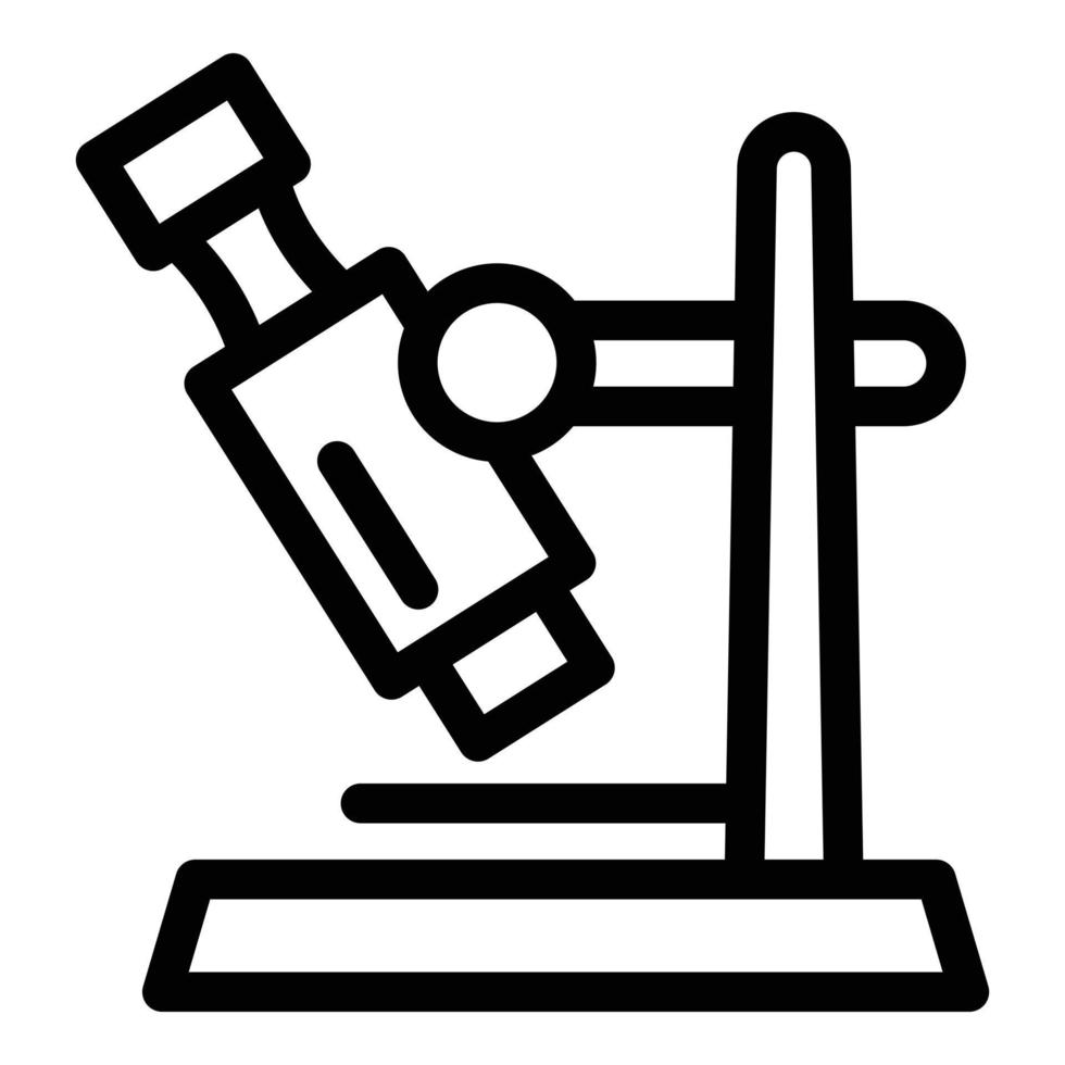 Glass microscope icon, outline style vector