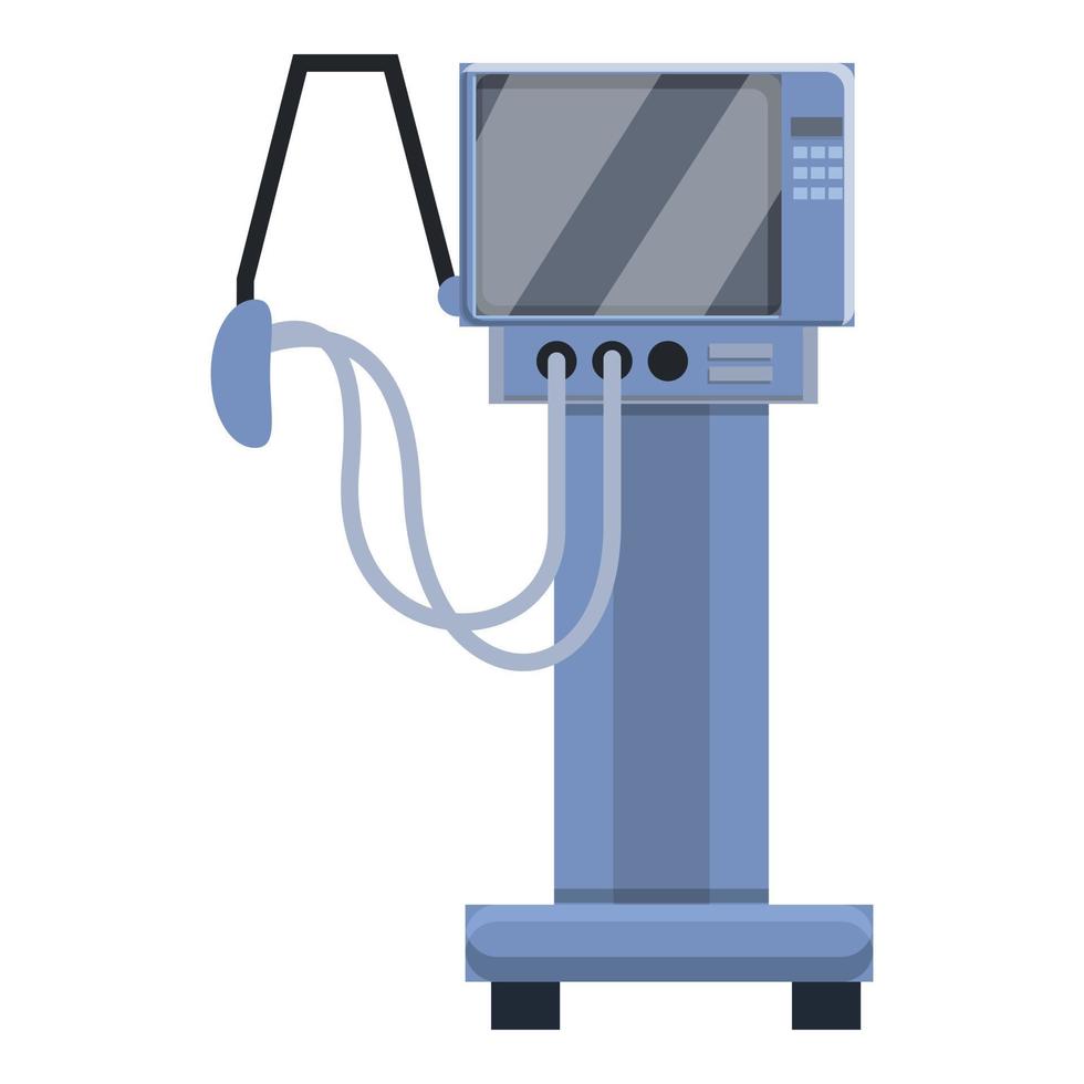 Computer ventilator medical machine icon, cartoon style vector