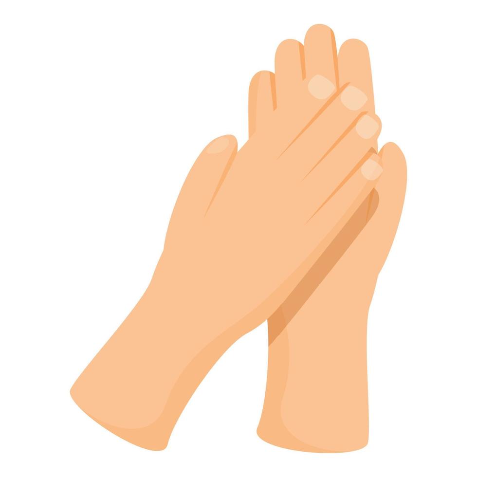 Support handclap icon cartoon vector. Hand applause vector