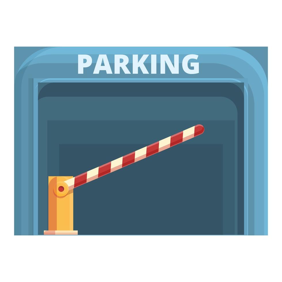 Subterranean paid parking icon, cartoon style vector