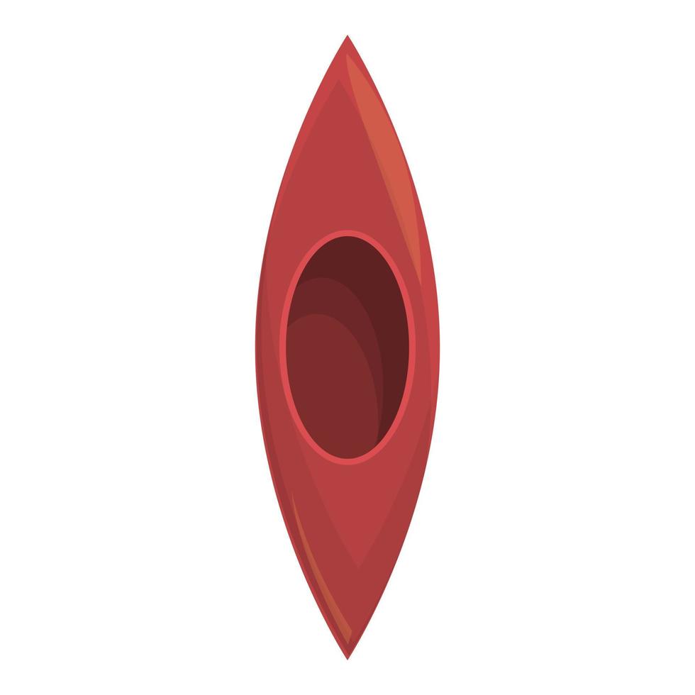 Canoe icon, cartoon style vector