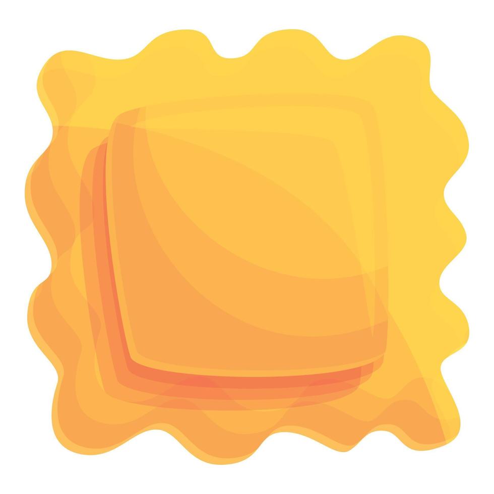 Italian ravioli icon, cartoon style vector