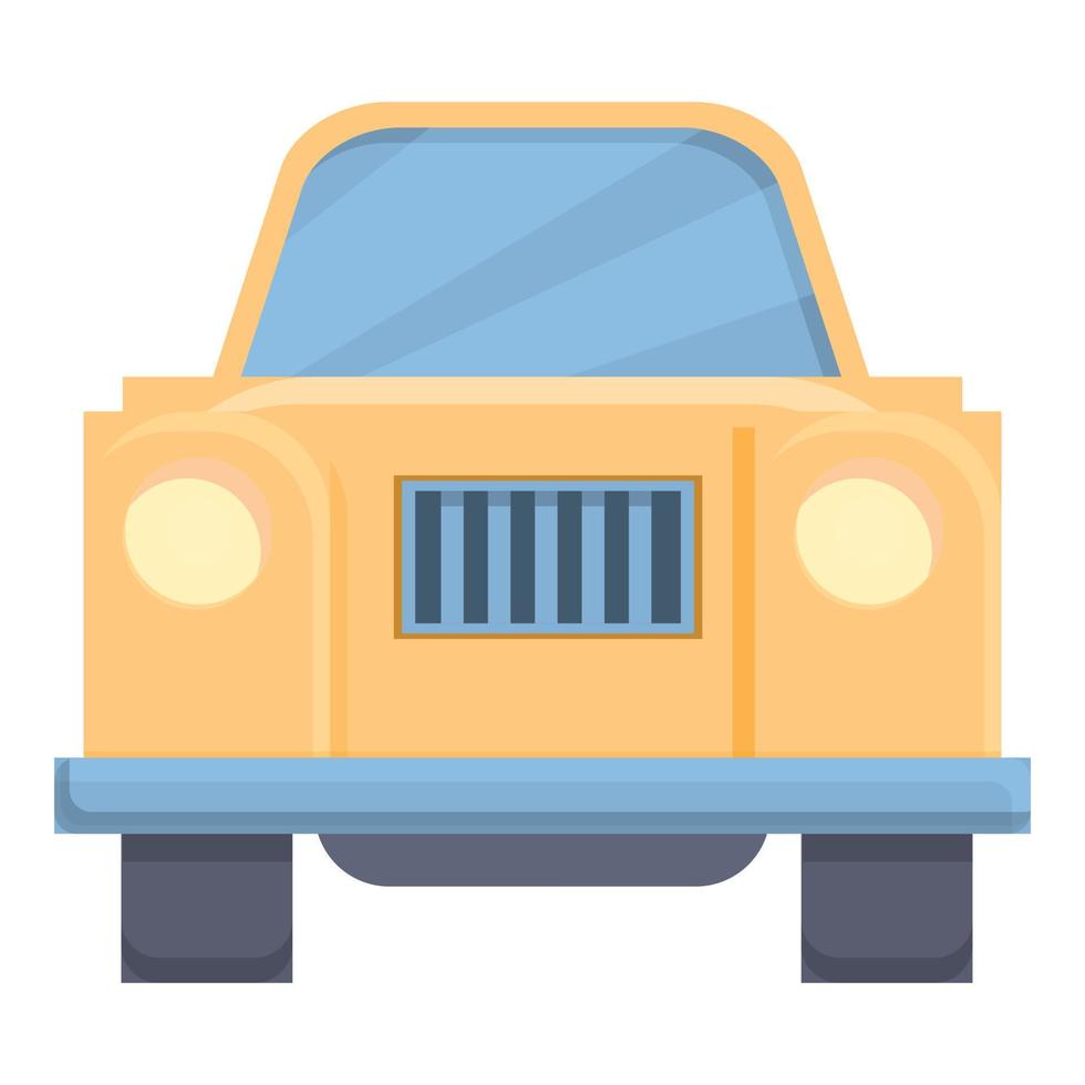 icono frontal del jeep safari, estilo de dibujos animados vector