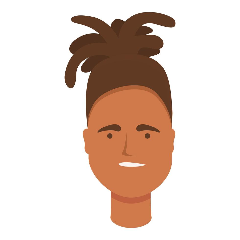 vector de dibujos animados de icono de aspecto masculino. pelo africano