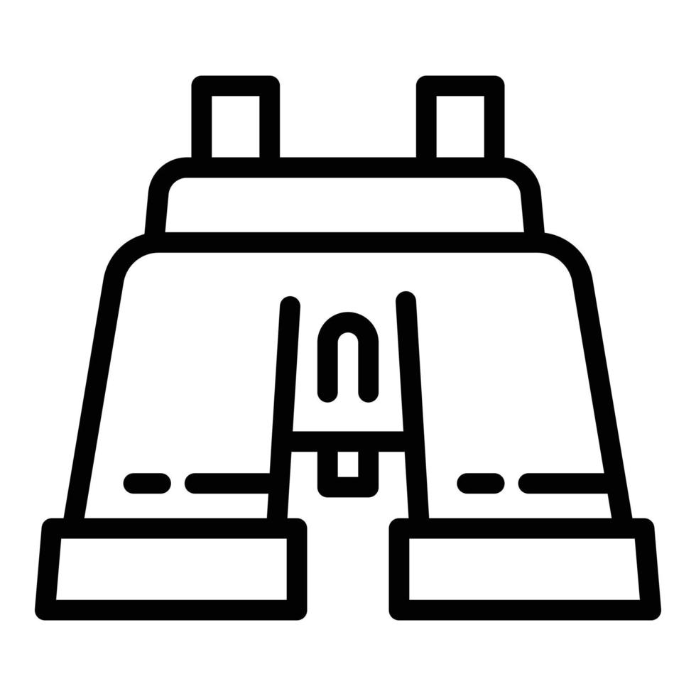 Scope binoculars icon, outline style vector