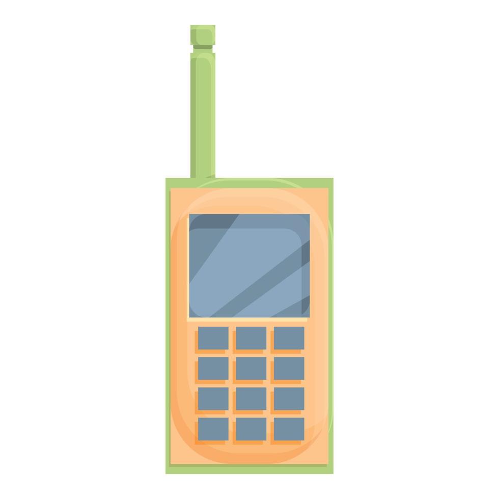 icono de walkie talkie de senderismo, estilo de dibujos animados vector