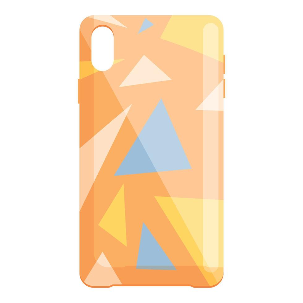 Geometrical smartphone case icon cartoon vector. Phone cover vector