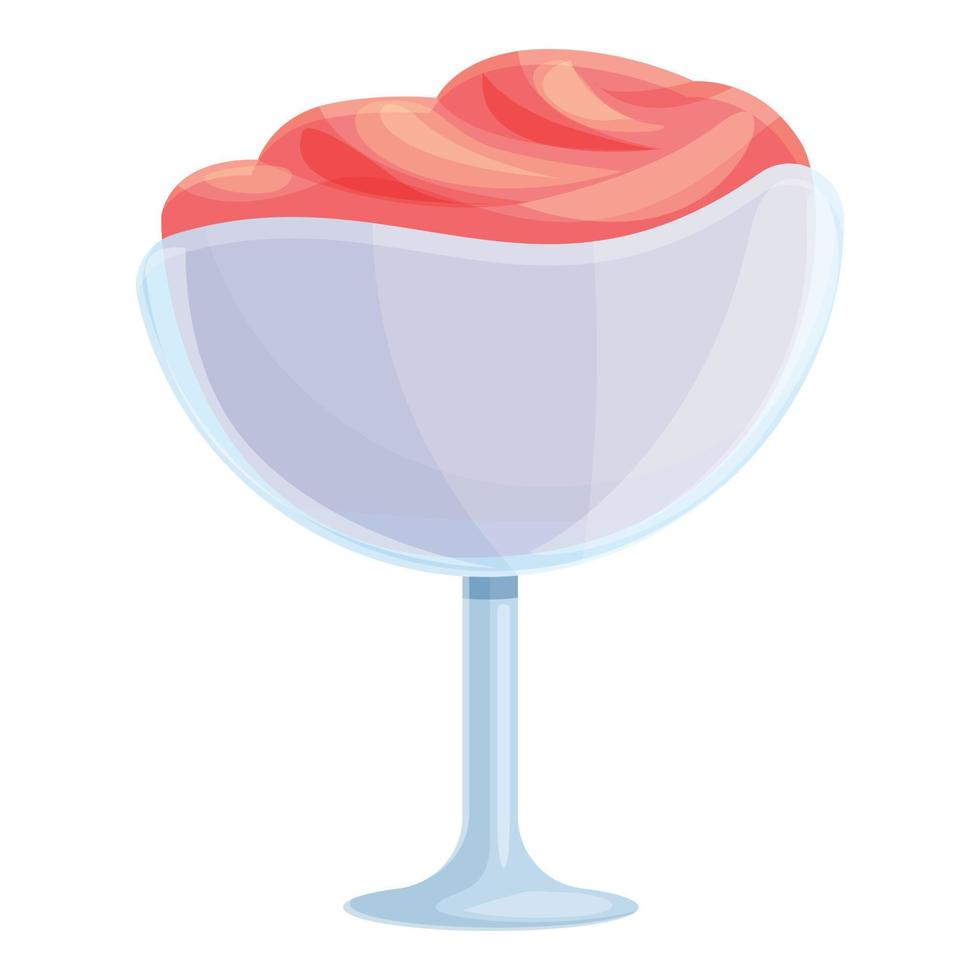 Watermelon ice cream icon, cartoon style vector