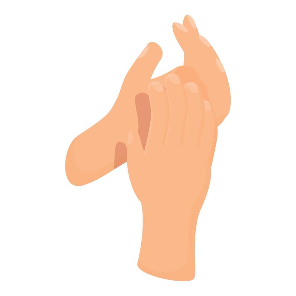 Encourage handclap icon cartoon vector. Hand clap vector