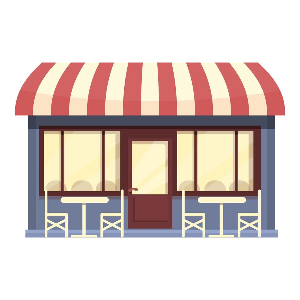 Street coffee cafe icon cartoon vector. Restaurant shop vector