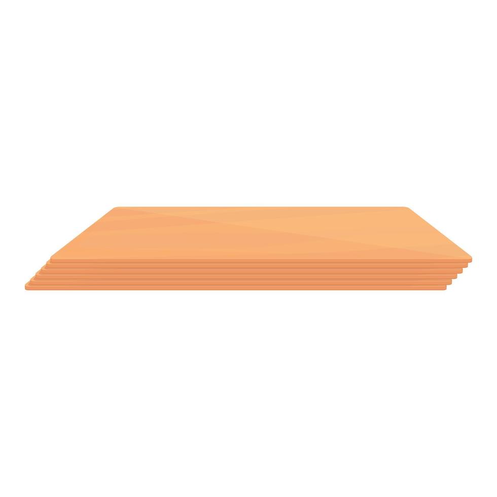 Plywood bending icon, cartoon style vector