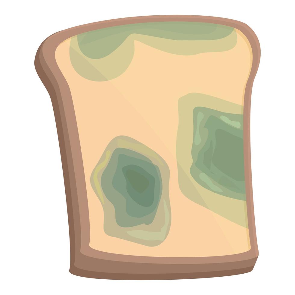Contaminated bread toast icon cartoon vector. Food bacteria vector