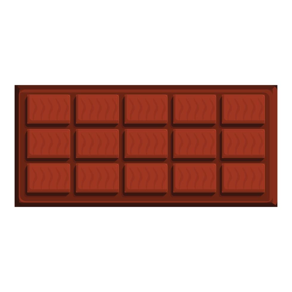 icono de barra de chocolate fresco, estilo de dibujos animados vector