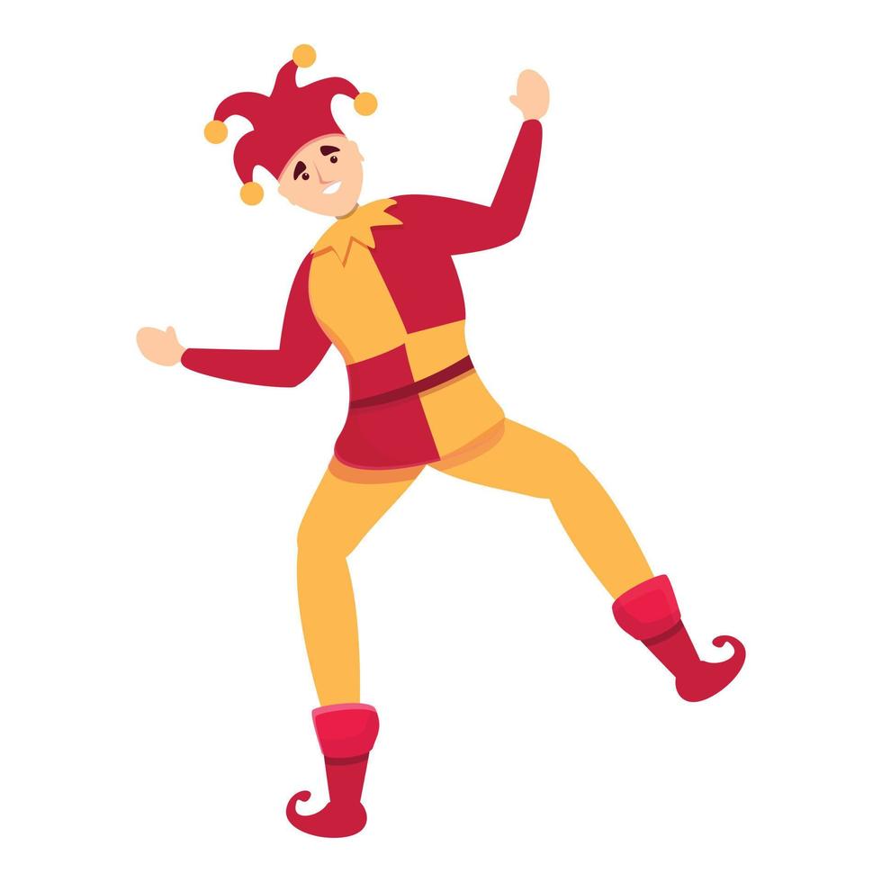 Medieval jester icon cartoon vector. Hat juggler clown vector