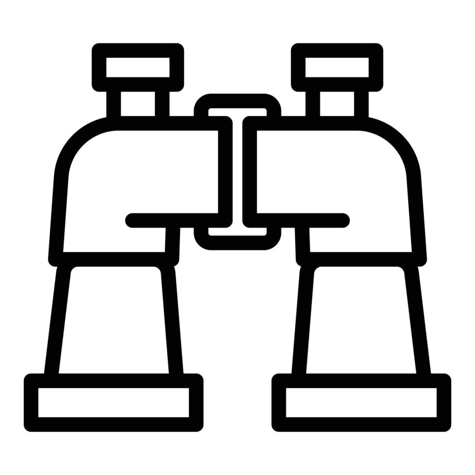 Explorer binoculars icon, outline style vector
